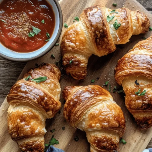 Imagine biting into a warm, flaky croissant, only to discover a deliciously gooey center filled with melted mozzarella and savory pepperoni. This is the delightful experience that awaits you with our Mozzarella Pepperoni Croissant Rolls. This recipe takes the classic buttery croissant and transforms it into a mouthwatering snack that perfectly marries the flaky texture of the pastry with the rich flavors of cheese and pepperoni.