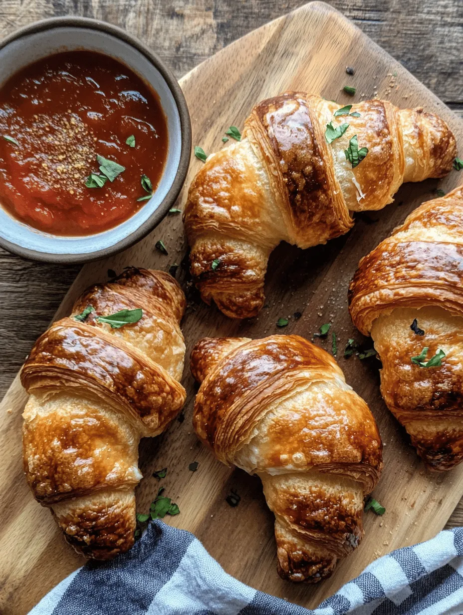 Imagine biting into a warm, flaky croissant, only to discover a deliciously gooey center filled with melted mozzarella and savory pepperoni. This is the delightful experience that awaits you with our Mozzarella Pepperoni Croissant Rolls. This recipe takes the classic buttery croissant and transforms it into a mouthwatering snack that perfectly marries the flaky texture of the pastry with the rich flavors of cheese and pepperoni.