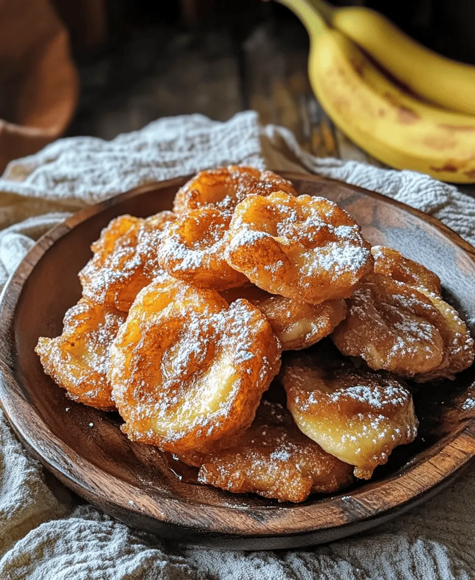 Banana fritters are a beloved comfort food that bring warmth and joy to every bite. These deep-fried delights are not only popular in many cultures but also cherished for their simple yet satisfying flavor. The beauty of banana fritters lies in their versatility; they can be enjoyed as a sweet snack, a delightful dessert, or even a breakfast treat. The crispy exterior and soft, sweet interior create a perfect balance that is hard to resist.