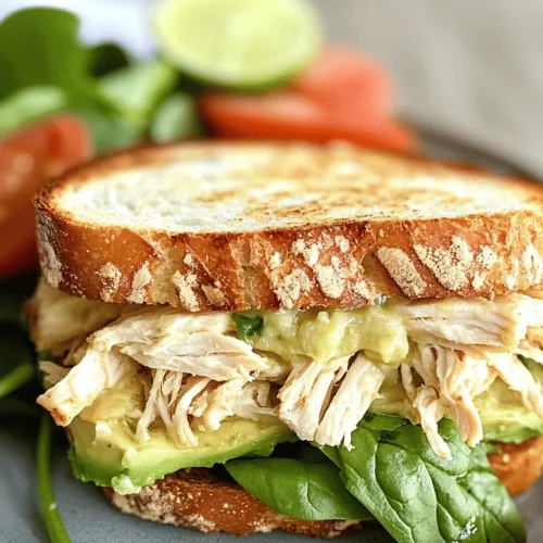 What truly sets this sandwich apart is the health benefits associated with its primary ingredients. The chicken serves as an excellent source of protein, which is essential for muscle repair and growth, making it ideal for those leading active lifestyles. The avocado is a superstar in the nutrition world, packed with heart-healthy monounsaturated fats, fiber, and a wealth of vitamins, including vitamin E, which plays a role in skin health.