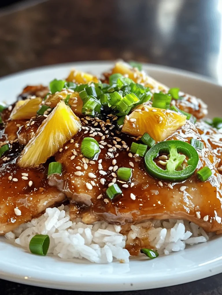 Aloha Pineapple Shoyu Chicken is more than just a dish; it's a vibrant representation of Hawaiian cuisine, embodying the island's lush environment and rich culinary traditions. This delightful recipe fuses the sweet and savory elements that are quintessential to Hawaiian cooking, making it an irresistible choice for any occasion. The combination of juicy chicken thighs marinated in a tangy pineapple-soy sauce creates an explosion of flavors that will transport you straight to the tropics, no matter where you are.