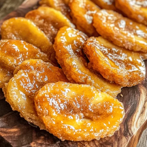 Fried Bananas with Cinnamon Butter Sauce is a delightful treat that perfectly bridges the gap between simplicity and indulgence. This dish not only serves as a fantastic dessert but also makes for a quick snack that can satisfy your sweet cravings. The combination of warm, golden-brown fried bananas drizzled with a rich, buttery cinnamon sauce creates a mouthwatering experience that's hard to resist. Whether you’re looking to impress guests at a dinner party or simply want to enjoy a comforting treat at home, this recipe is sure to delight.