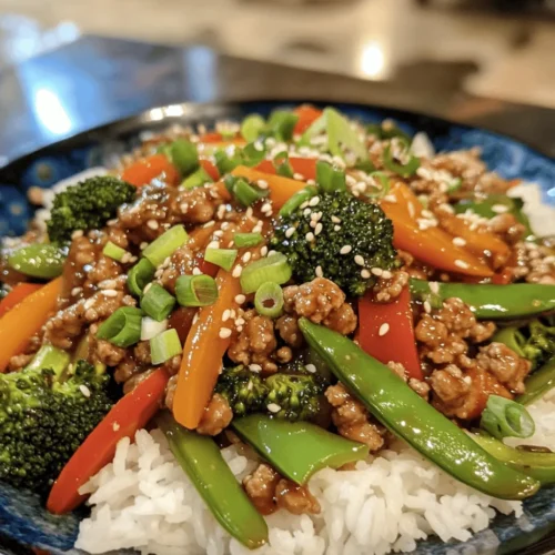 If you’re searching for a quick, delicious, and nutritious dinner option that ticks all the boxes for flavor and convenience, look no further than ground turkey teriyaki stir fry. This dish combines savory ground turkey with a medley of vibrant vegetables and a sweet and tangy teriyaki sauce, resulting in a meal that is not only satisfying but also packed with health benefits. Ground turkey is a lean protein that makes it an excellent choice for those looking to maintain a healthy lifestyle without sacrificing taste.