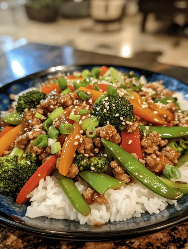 If you’re searching for a quick, delicious, and nutritious dinner option that ticks all the boxes for flavor and convenience, look no further than ground turkey teriyaki stir fry. This dish combines savory ground turkey with a medley of vibrant vegetables and a sweet and tangy teriyaki sauce, resulting in a meal that is not only satisfying but also packed with health benefits. Ground turkey is a lean protein that makes it an excellent choice for those looking to maintain a healthy lifestyle without sacrificing taste.