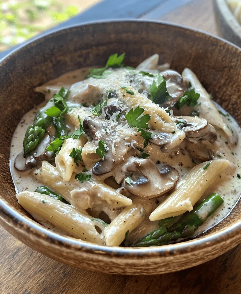 If you're searching for a meal that strikes the perfect balance between indulgence and ease of preparation, look no further than Creamy Mushroom and Asparagus Chicken Penne. This delightful dish combines tender chicken, fresh vegetables, and a luscious creamy sauce, enveloping penne pasta in a symphony of flavors. It's perfect for busy weeknights when you want something hearty yet uncomplicated, but it also shines at special occasions where you wish to impress your guests with a gourmet touch.