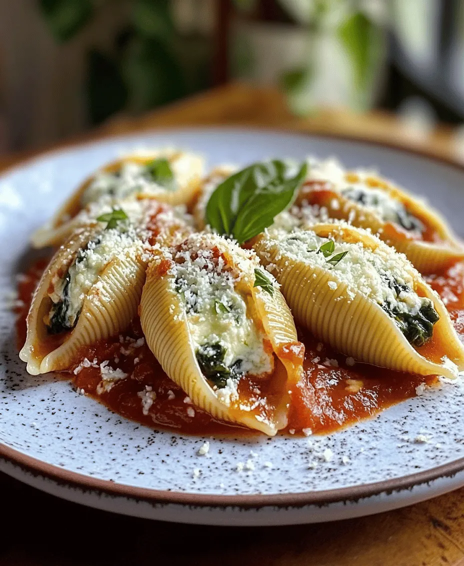 Are you in search of a deliciously satisfying dish that combines comfort and nutrition? Look no further than Easy Spinach and Ricotta Stuffed Shells. This delightful recipe showcases large pasta shells filled with a creamy, flavorful mixture of ricotta cheese and fresh spinach, all smothered in a rich marinara sauce. It's an excellent choice for family dinners, potlucks, or gatherings, providing a hearty meal that will please both vegetarians and pasta enthusiasts alike.