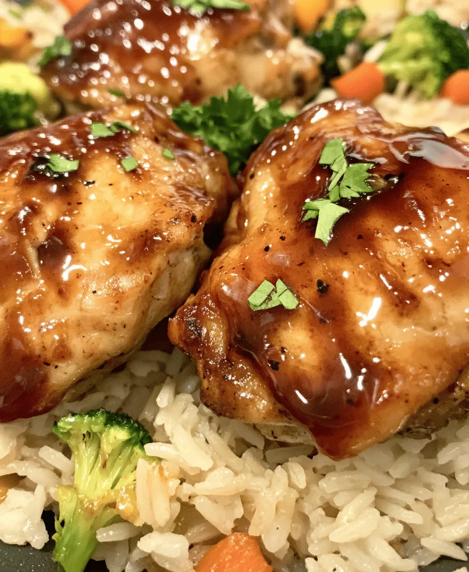 Welcome to the delicious world of one-pan cooking, where convenience meets flavor! Today, we’re diving into a recipe that perfectly embodies this philosophy: One-Pan Honey BBQ Chicken Rice. This dish is not only a feast for the senses but also a savior for busy weeknights when time is of the essence and cleanup needs to be minimal. Imagine succulent chicken thighs glazed in a sticky honey BBQ sauce, served over fluffy rice and vibrant vegetables—all cooked in a single pan. It’s a harmonious blend of sweet and smoky flavors that’ll leave your taste buds dancing and your family asking for seconds.