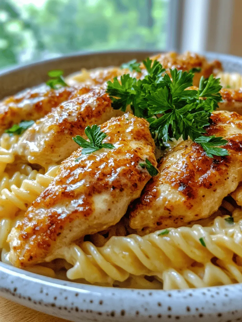 If you're in search of a comforting meal that combines rich flavors with a splash of sophistication, look no further than Creamy Garlic Butter Chicken & Rotini in Parmesan Sauce. This dish is a true delight for the senses, marrying tender chicken breasts with perfectly cooked rotini pasta, all enveloped in a luscious, creamy sauce that sings with the notes of garlic and Parmesan cheese. Whether it's a busy weeknight or a cozy weekend dinner, this recipe is a fantastic choice for anyone wanting to whip up something delicious without spending hours in the kitchen.