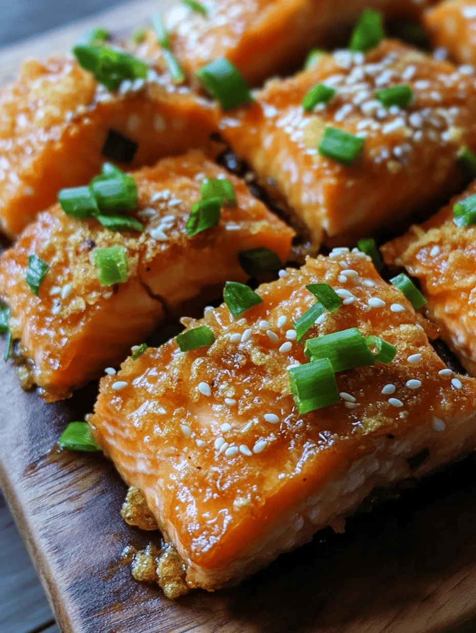 Exploring the culinary world can be a delightful journey, especially when it comes to creating dishes that are both easy to prepare and bursting with flavor. One such dish that fits this description is Crispy Honey Garlic Salmon Bites. This recipe combines the richness of salmon with a sweet and savory glaze, making it a perfect appetizer or main dish. The crispy exterior, paired with the sticky honey garlic sauce, tantalizes the taste buds and offers a satisfying crunch with every bite.