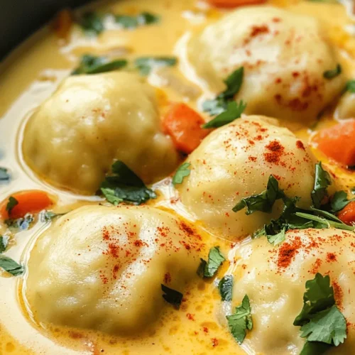 Curry dumpling soup is a culinary gem that beautifully marries the comforting nature of dumplings with the rich, aromatic qualities of curry. This dish is not only a feast for the taste buds but also a visual delight, showcasing vibrant colors and textures that appeal to both the eyes and the palate. The fusion of flavors in this soup makes it a standout dish, whether enjoyed on a chilly evening or as a comforting meal any day of the week.