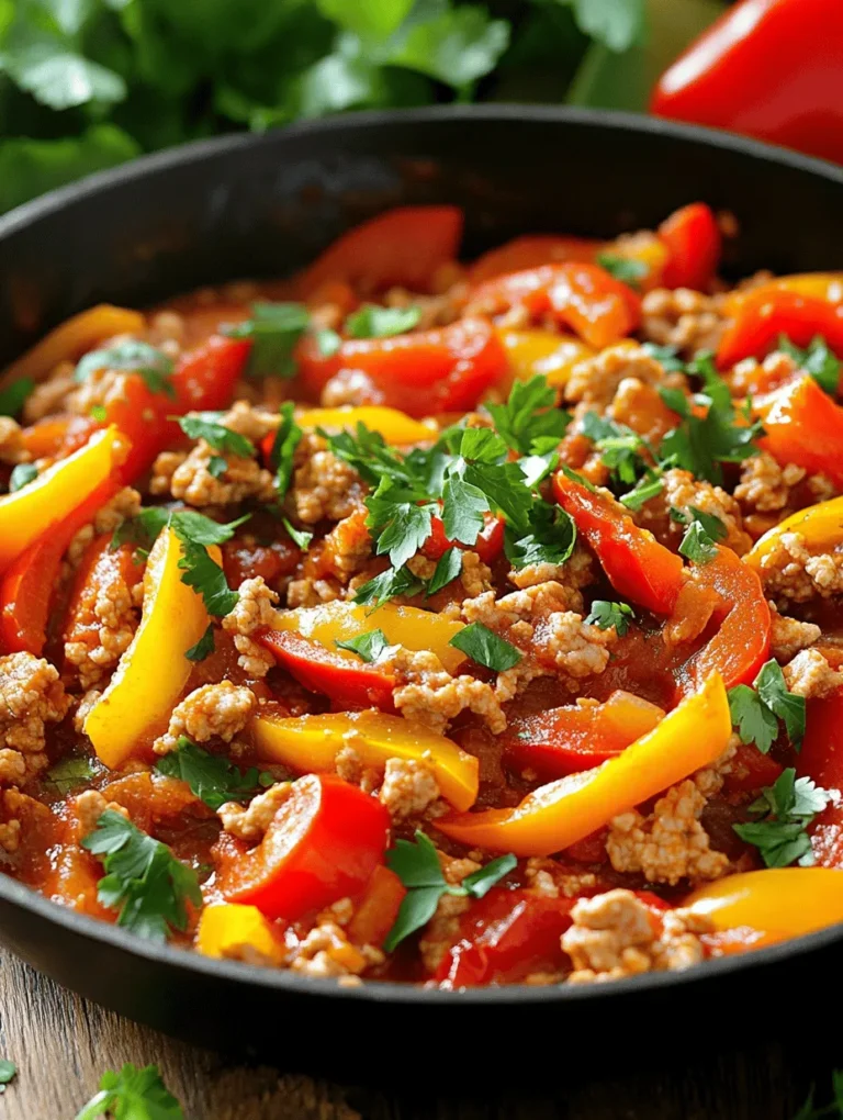 If you're looking for a vibrant, nutritious, and quick dinner option, look no further than the Spicy Turkey and Bell Pepper Skillet. This dish combines the lean protein of ground turkey with the colorful crunch of bell peppers, creating a visually appealing and mouthwatering meal that can be prepared in just 30 minutes. Not only is it an excellent choice for busy weeknights, but it also packs a nutritional punch, making it a wholesome addition to any meal plan.