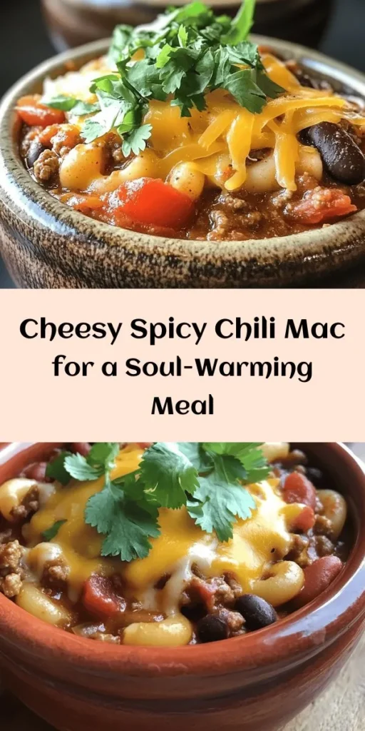 Get ready for a flavor explosion with this Spicy Chili Mac Attack! Perfect for a hearty meal, this recipe combines elbow macaroni, ground beef (or turkey), kidney beans, black beans, and a zesty tomato sauce infused with chili powder and spices. Topped with melty cheddar cheese and fresh cilantro, it’s a delicious one-pot wonder that's ready in just 30 minutes! Ideal for busy weeknights or gatherings, your family will love this comforting dish.