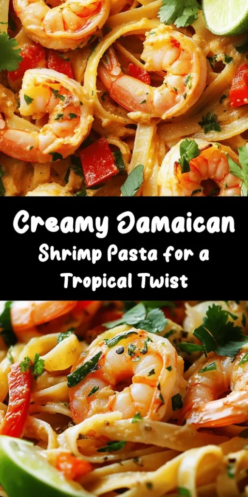 Dive into a tropical flavor fiesta with this Jamaican Shrimp Pasta! Combining tender shrimp and creamy coconut sauce with a kick of spices, it’s a dish that brings the taste of the islands to your kitchen. Ready in just 30 minutes, this recipe features fettuccine tossed in a rich, dreamy sauce with red bell peppers and lime for a zesty finish. Perfect for a weeknight dinner or impressing guests. Discover the taste of Jamaica in every bite!