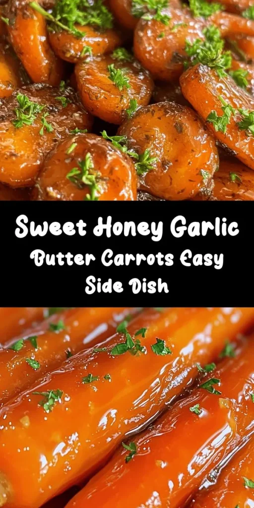 Delight your taste buds with these Honey Garlic Butter Roasted Carrots! This simple and delicious recipe features fresh carrots coated in a sweet and savory honey garlic butter mixture, roasted to perfection for caramelization. With just a few ingredients and easy steps, you can create a standout side dish in under 40 minutes. Perfect for family dinners or holiday gatherings! Don't forget to garnish with fresh parsley for an extra pop of flavor. Enjoy!