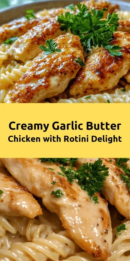 Indulge in a bowl of creamy garlic butter chicken and rotini in Parmesan sauce that’s sure to impress! This comforting dish features tender chicken breasts, al dente rotini pasta, and a rich, flavorful sauce made with garlic, heavy cream, and Parmesan cheese. With just 30 minutes of prep time, it’s perfect for a quick weeknight dinner or special occasion. Top with fresh parsley for an extra burst of flavor. Grab the recipe and make it tonight!