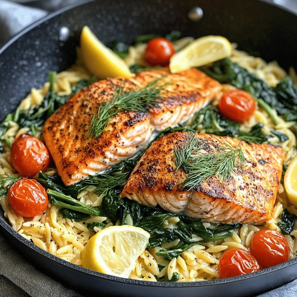 If you're on the hunt for a quick, nutritious meal that doesn't compromise on flavor, look no further than One Skillet Salmon with Lemon Orzo. This vibrant dish combines succulent salmon fillets with zesty lemon-infused orzo pasta, creating a delightful dining experience that is both healthy and satisfying. The beauty of this recipe lies not just in its taste, but also in its simplicity; it all comes together in a single skillet. This means less mess in the kitchen and more time to savor your meal.