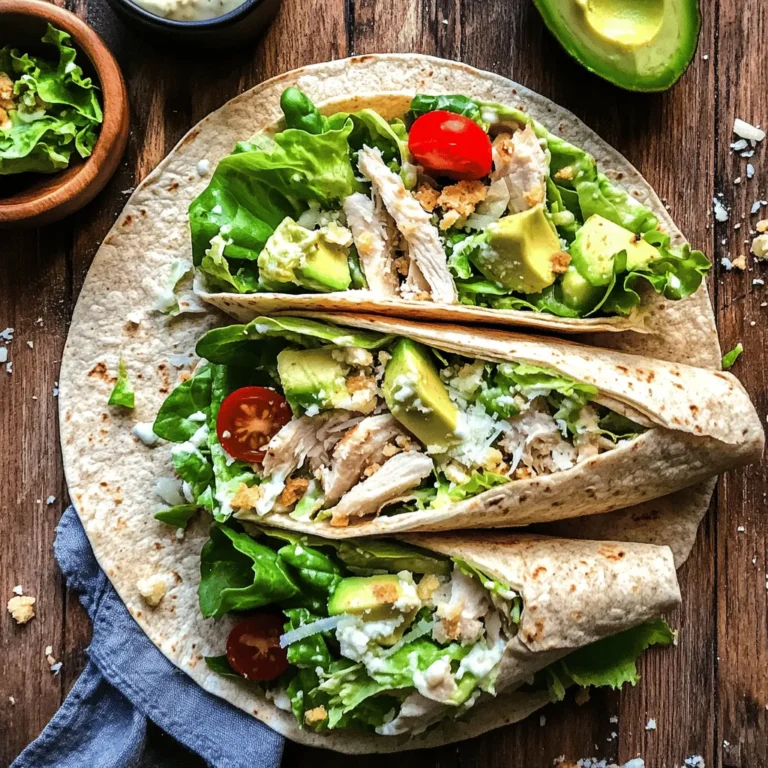 To create the Ultimate Chicken Caesar Wraps, we’ll be using a selection of fresh, wholesome ingredients that not only provide great taste but also contribute to a balanced meal. Let’s take a closer look at the primary ingredients and their roles in this dish: