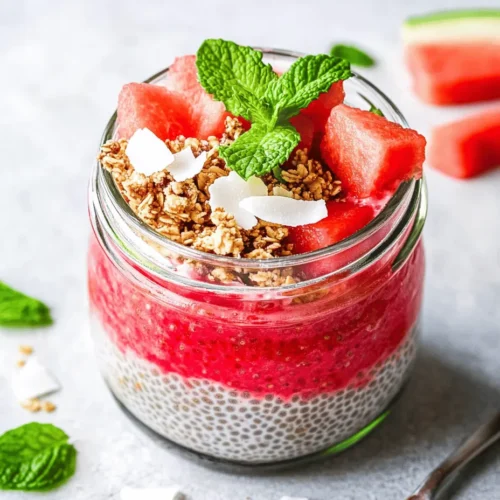 As the sun rises on a warm summer day, there's nothing quite like a light and refreshing breakfast to kickstart your morning. Enter the Watermelon Chia Pudding Breakfast Jar—a vibrant and nutritious treat that promises to awaken your senses and fuel your day. This recipe beautifully marries the natural sweetness of watermelon with the health benefits of chia seeds, creating a breakfast that is not only visually stunning but also power-packed with essential nutrients.