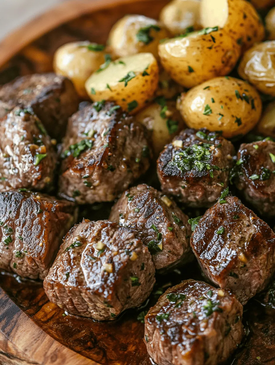 If you’re looking for a dish that combines hearty flavors with a quick preparation time, look no further than Garlic Butter Steak Bites & Potatoes. This delectable meal is more than just a comfort food; it’s a culinary experience that brings together tender steak bites infused with the rich, aromatic essence of garlic and butter, paired perfectly with crispy baby potatoes. Whether you’re cooking for your family after a long day at work or entertaining guests for a weekend gathering, this dish is versatile enough to suit any occasion.