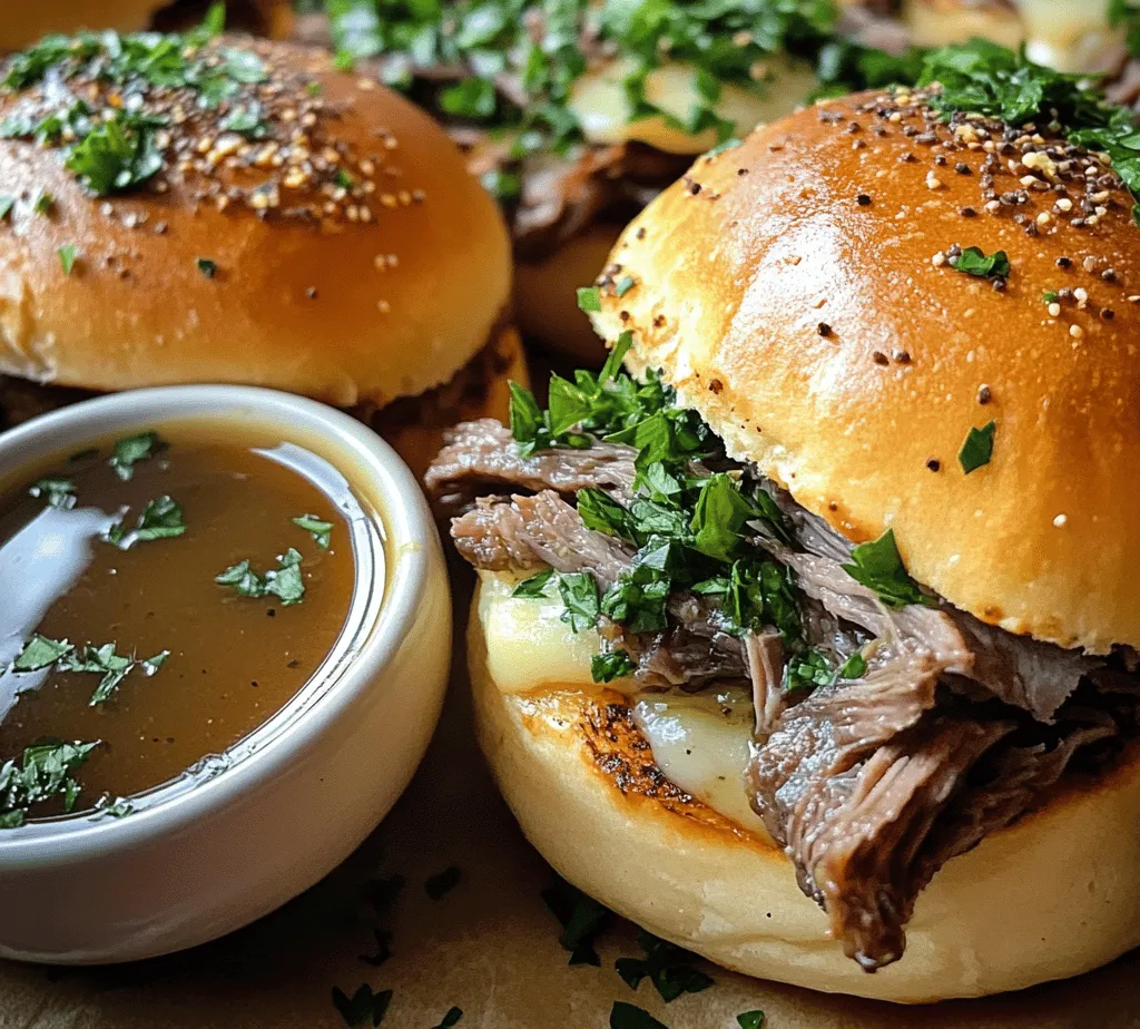 If you're looking for a crowd-pleasing dish that perfectly balances flavor and convenience, look no further than French dip sliders. These delightful mini sandwiches are not only a fantastic option for dinner parties and gatherings but also make for a satisfying casual meal. The beauty of sliders lies in their bite-sized nature, making them ideal for sharing and easy to customize according to your guests' tastes. With savory roast beef, melted cheese, and a rich au jus for dipping, these sliders are sure to become a favorite at your table.