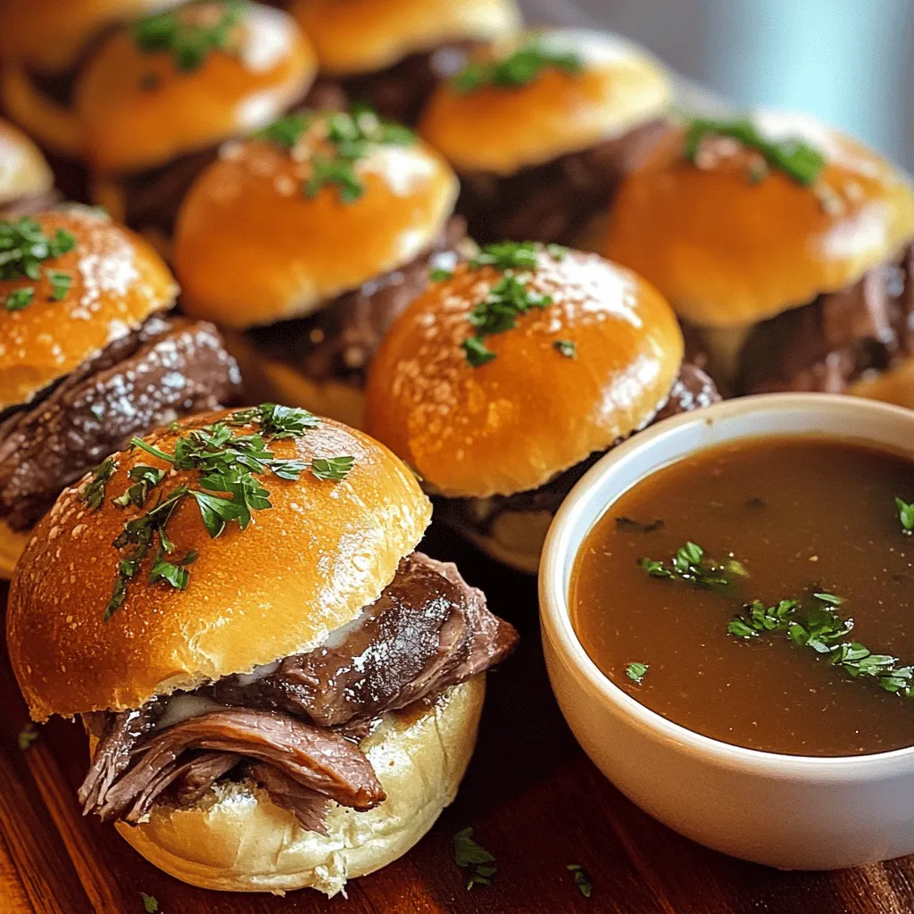 If you're looking for a crowd-pleasing dish that perfectly balances flavor and convenience, look no further than French dip sliders. These delightful mini sandwiches are not only a fantastic option for dinner parties and gatherings but also make for a satisfying casual meal. The beauty of sliders lies in their bite-sized nature, making them ideal for sharing and easy to customize according to your guests' tastes. With savory roast beef, melted cheese, and a rich au jus for dipping, these sliders are sure to become a favorite at your table.