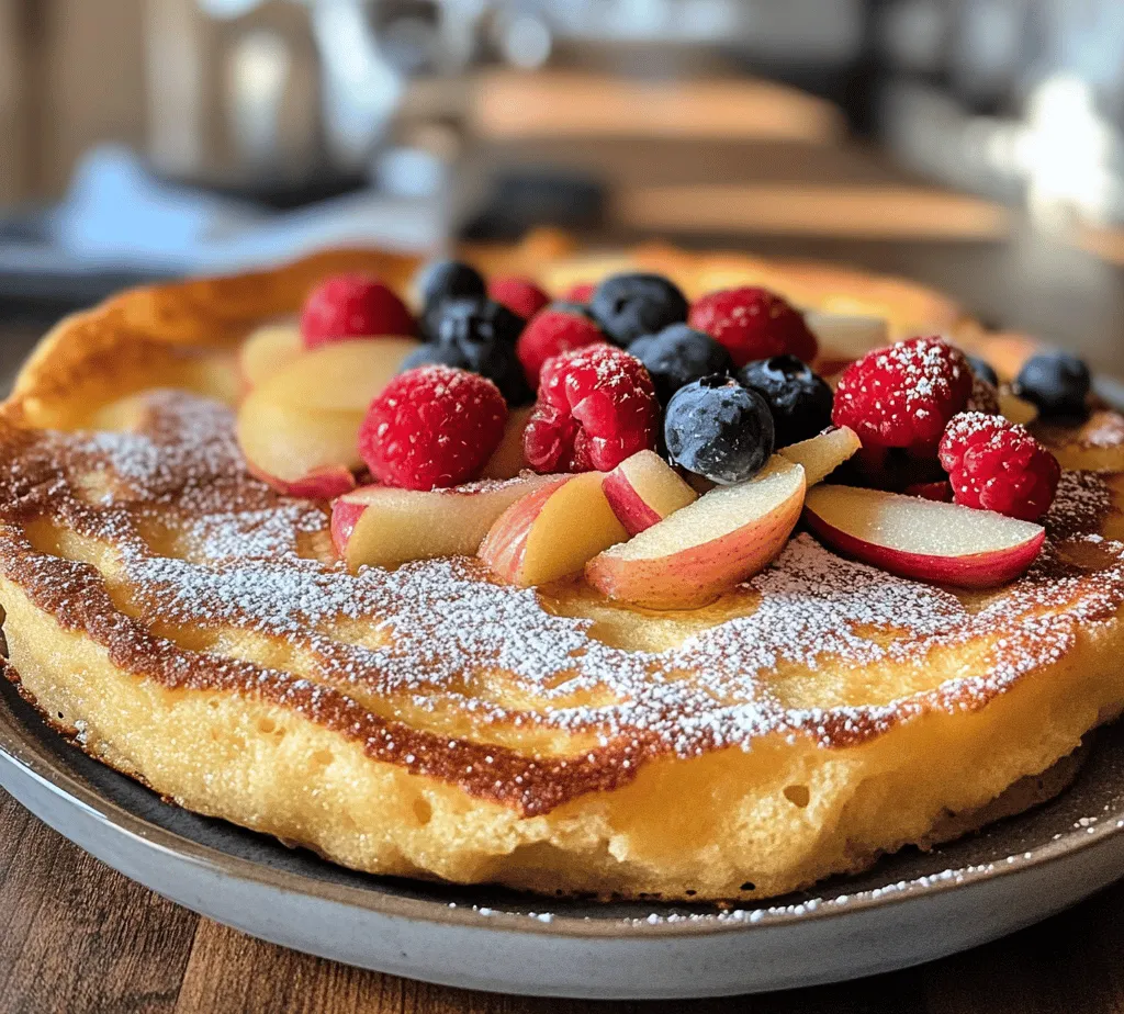 To create the perfect fluffy baked German pancake, understanding the role of each ingredient is essential. Each component contributes to the pancake's iconic texture and flavor, ensuring that every bite is a delightful experience.