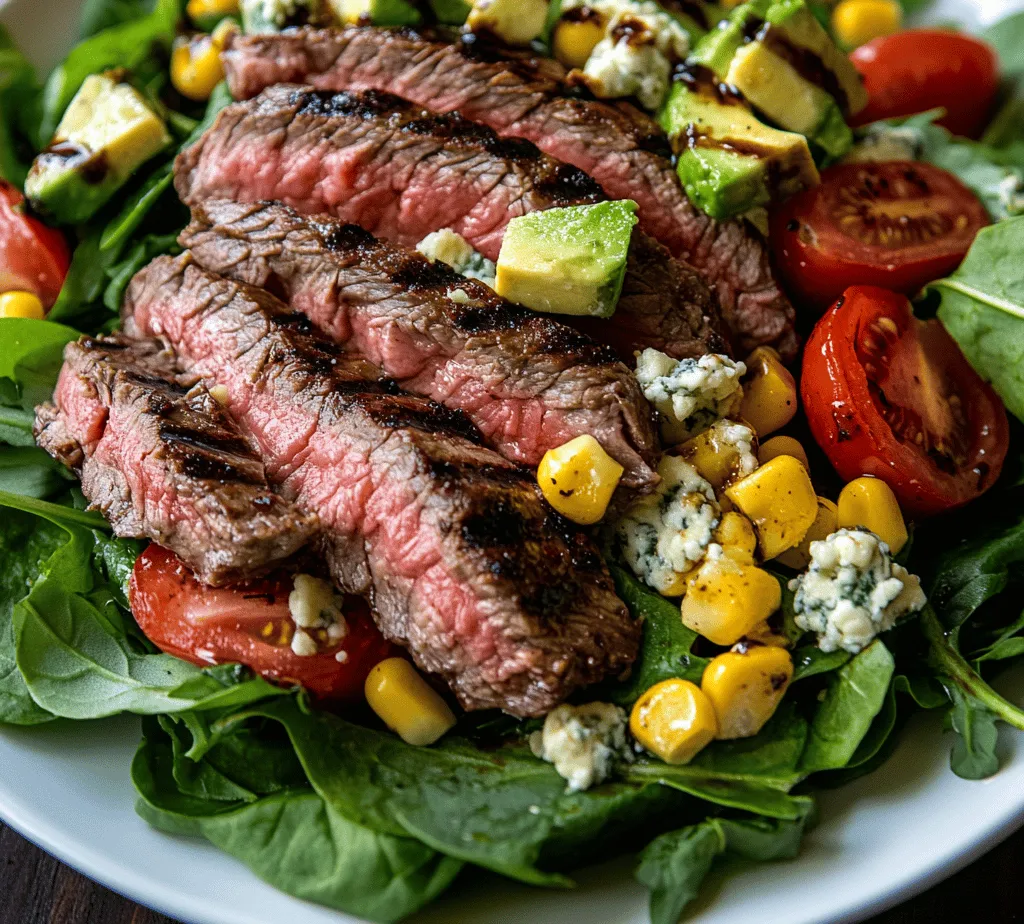If you're searching for a dish that perfectly balances savory, tangy, and refreshing flavors, look no further than the Balsamic Steak Gorgonzola Salad with Grilled Corn. This salad is not just a feast for the eyes; it’s a harmonious blend of textures and tastes that will leave your taste buds dancing. Juicy flank steak, crumbly Gorgonzola cheese, sweet grilled corn, and fresh mixed greens come together in a way that is both satisfying and nourishing.