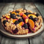 If you're on the lookout for a baked delight that perfectly balances sweetness, richness, and seasonal flavors, look no further than Peach Blackberry Coffee Cake. This charming dessert offers a delightful fusion of juicy peaches and tart blackberries, creating a cake that is as pleasing to the palate as it is to the eyes. The soft, moist crumb of the cake serves as the ideal backdrop for the sweet and tangy fruit, making it a perfect treat for breakfast, brunch, or even as an afternoon snack alongside your favorite cup of coffee.