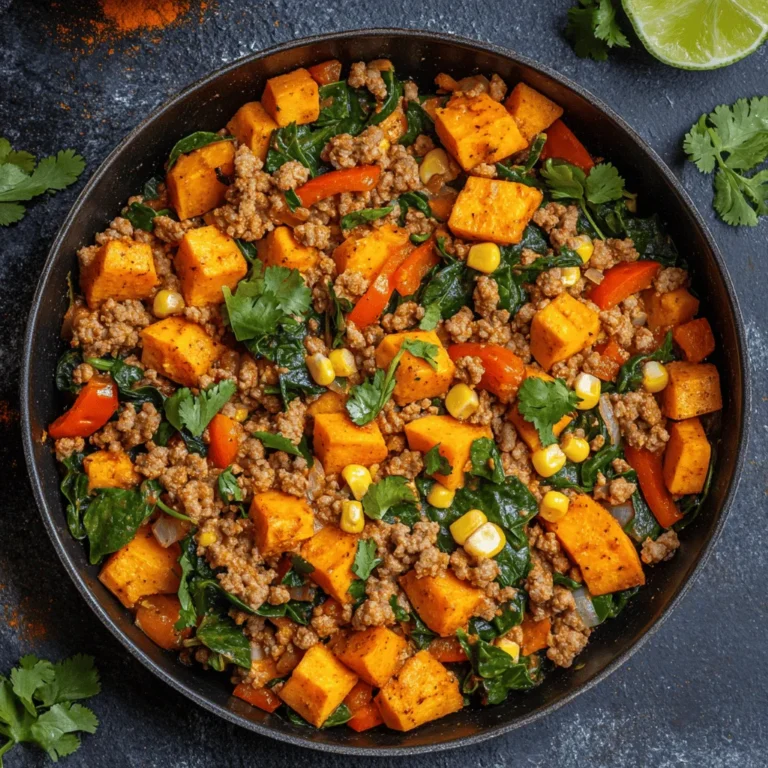 If you're searching for a nutritious, flavorful, and easy-to-make meal that can be whipped up in a flash, look no further than the Ground Turkey Sweet Potato Skillet. This delightful one-pan dish not only checks all the boxes for a busy weeknight dinner but also offers a balanced meal that satisfies the palate while nourishing the body. The combination of ground turkey and sweet potatoes creates a hearty and comforting dish that is as versatile as it is delicious.