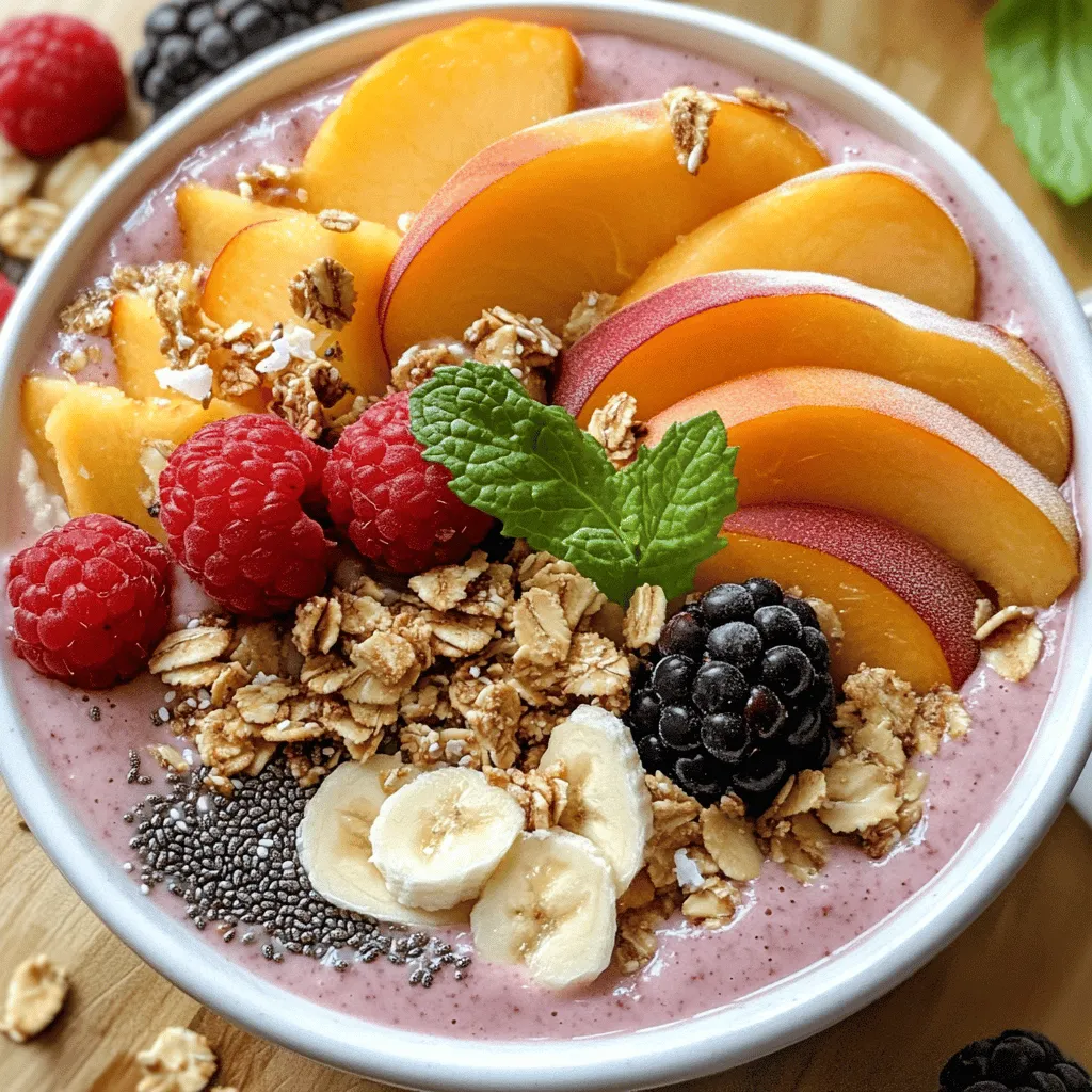 Exploring the world of healthy eating can be a delightful journey, especially when it comes to refreshing recipes that not only nourish the body but also please the palate. One such recipe that embodies this ethos is the Vibrant Peach Smoothie Bowl. This dish is not only visually appealing but also packed with nutrients, making it an ideal choice for breakfast, a snack, or a light meal. In this article, we will delve into the details of this delicious recipe, discuss its health benefits, and explore various ways to customize your smoothie bowl to suit your taste preferences.