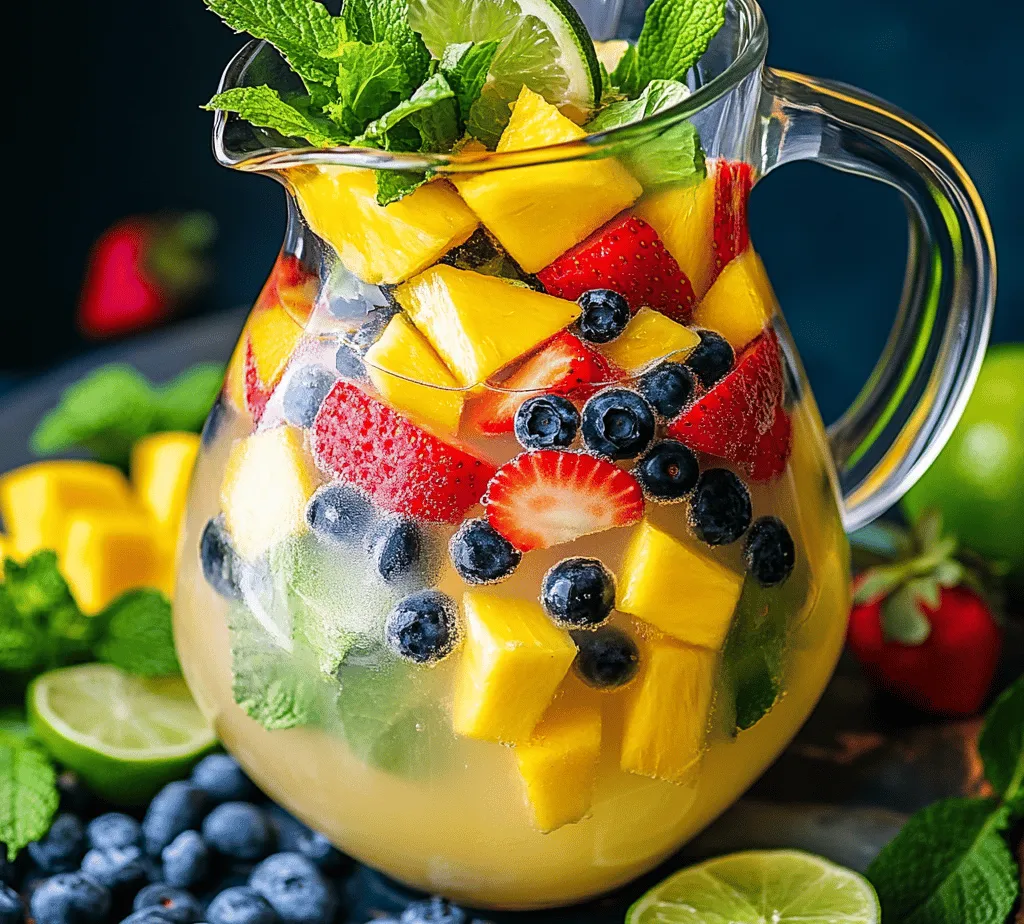 To create the perfect Tropical Bliss Pina Colada Sangria, it's essential to understand the key ingredients that contribute to its tropical allure. Each component plays a vital role in crafting this refreshing drink, ensuring a delightful balance of flavors and textures. Let's explore the primary ingredients that make this sangria a true tropical paradise in a glass.