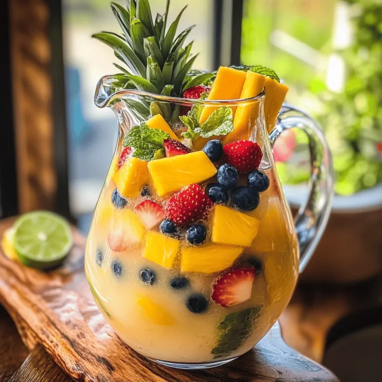 To create the perfect Tropical Bliss Pina Colada Sangria, it's essential to understand the key ingredients that contribute to its tropical allure. Each component plays a vital role in crafting this refreshing drink, ensuring a delightful balance of flavors and textures. Let's explore the primary ingredients that make this sangria a true tropical paradise in a glass.