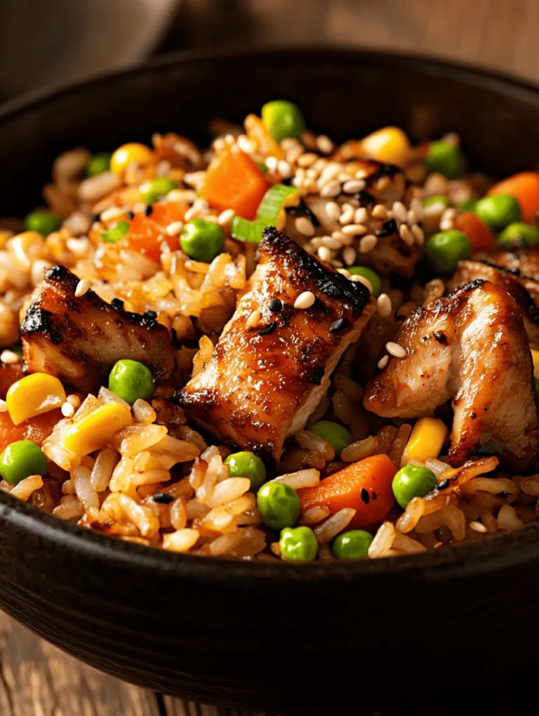The art of cooking is a journey that invites us to explore flavors, techniques, and cultural traditions. One dish that beautifully encapsulates this adventure is Savory Japanese BBQ Chicken Fried Rice. This recipe is not just a meal; it’s an experience that brings together the rich umami flavors of Japanese cuisine with the comforting familiarity of fried rice. In an age where fusion cooking reigns supreme, this dish stands out as a testament to the harmonious blend of culinary influences. It combines the smoky, sweet taste of grilled chicken marinated in traditional Japanese seasonings with the satisfying texture of perfectly cooked rice.