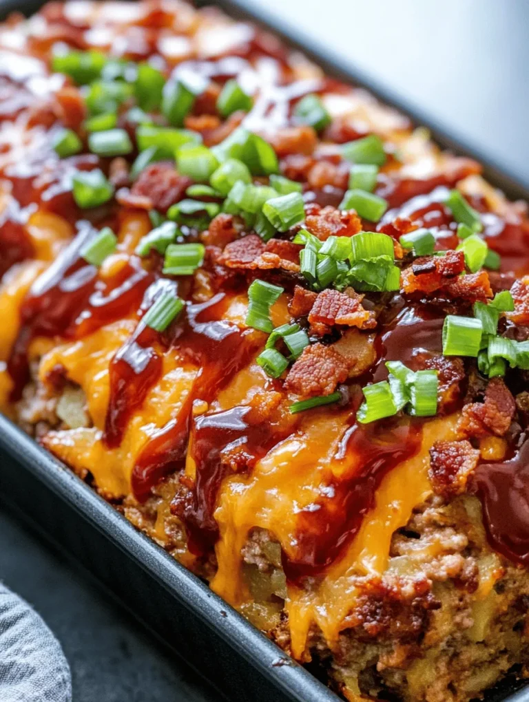 Meatloaf has long been cherished as one of America’s favorite comfort foods. This classic dish combines ground meat with a medley of seasonings, often forming a hearty loaf that’s baked to perfection. While traditional meatloaf recipes usually feature basic ingredients, we’re taking this beloved dish to the next level with our Ultimate Loaded Potato Meatloaf Recipe.