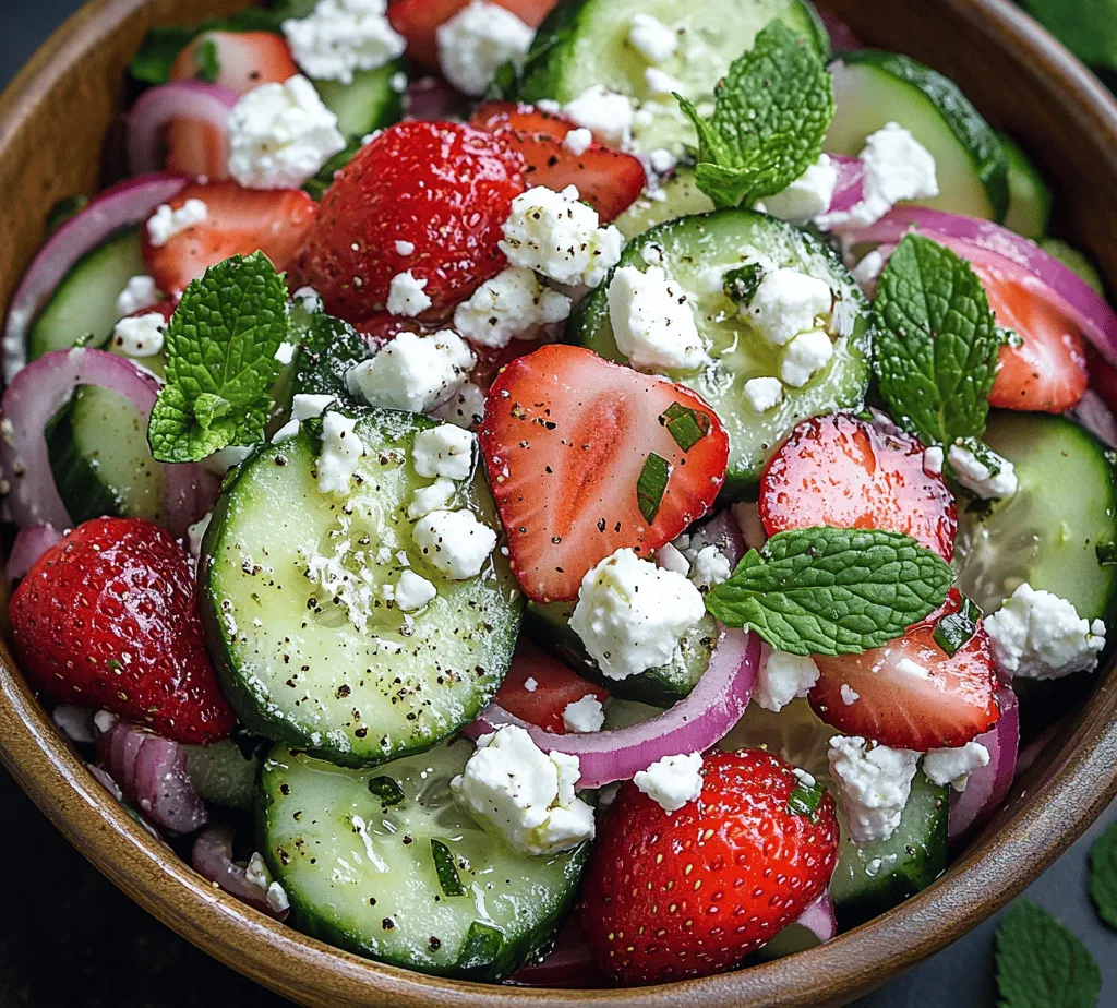 As the sun shines brighter and the temperatures rise, our cravings shift toward light, refreshing meals that complement the warm weather. Salads are a quintessential choice during these months, offering a multitude of flavors and textures while also being quick to prepare. Among the plethora of salad options, the Refreshing Cucumber Strawberry Salad stands out for its unique combination of ingredients that deliver both freshness and a delightful sweetness.