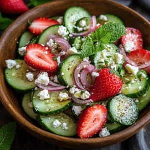 As the sun shines brighter and the temperatures rise, our cravings shift toward light, refreshing meals that complement the warm weather. Salads are a quintessential choice during these months, offering a multitude of flavors and textures while also being quick to prepare. Among the plethora of salad options, the Refreshing Cucumber Strawberry Salad stands out for its unique combination of ingredients that deliver both freshness and a delightful sweetness.