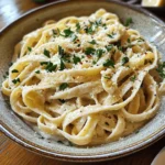 If you're on the lookout for a dish that combines simplicity, comfort, and exquisite flavor, look no further than Garlic Parmesan Pasta Delight. This creamy pasta dish is not only a delight for the taste buds, but it's also incredibly easy to prepare, making it a perfect option for both busy weeknights and special gatherings. The rich, velvety texture of the sauce, paired with the robust flavors of garlic and Parmesan cheese, makes this pasta dish a crowd-pleaser that appeals to a wide range of tastes.