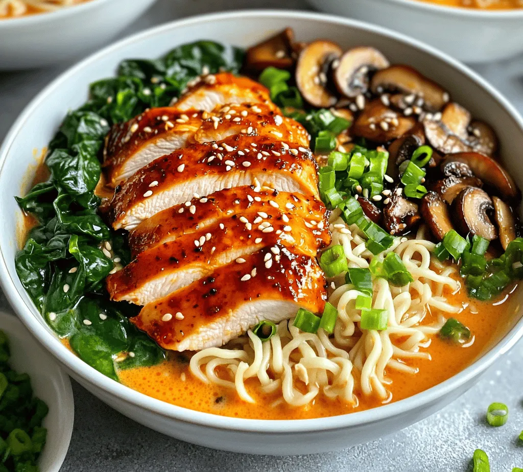 If you're on the hunt for a dish that brings together vibrant flavors, comforting textures, and a satisfying kick, look no further than Fiery Chicken Ramen with Creamy Garlic Sauce. This dish takes the beloved classic ramen and elevates it to new heights with a spicy twist that tantalizes the taste buds. Ramen, a Japanese noodle soup, has become a global favorite, renowned for its warm, hearty appeal. It serves as the perfect canvas for culinary creativity, and this recipe showcases how a few bold ingredients can transform it into something extraordinary.