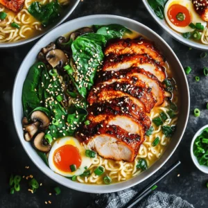 If you're on the hunt for a dish that brings together vibrant flavors, comforting textures, and a satisfying kick, look no further than Fiery Chicken Ramen with Creamy Garlic Sauce. This dish takes the beloved classic ramen and elevates it to new heights with a spicy twist that tantalizes the taste buds. Ramen, a Japanese noodle soup, has become a global favorite, renowned for its warm, hearty appeal. It serves as the perfect canvas for culinary creativity, and this recipe showcases how a few bold ingredients can transform it into something extraordinary.