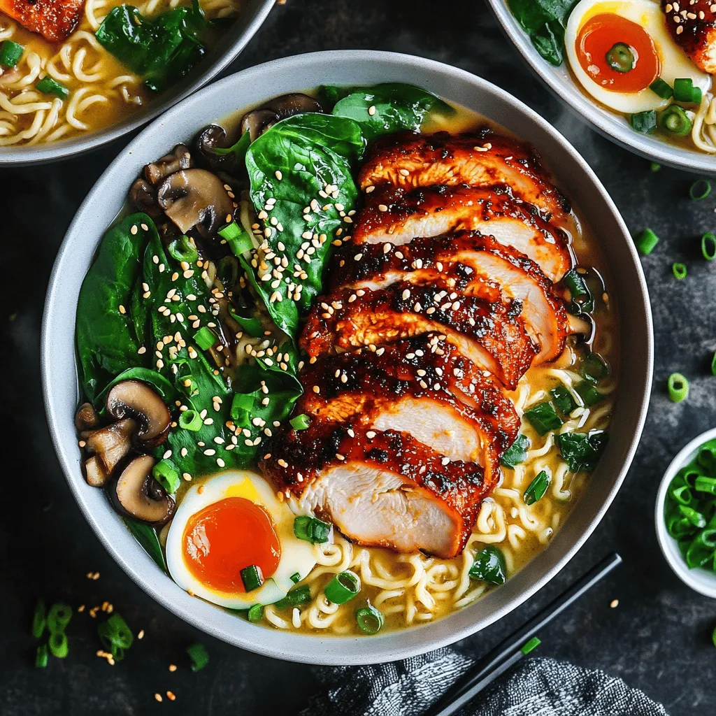 If you're on the hunt for a dish that brings together vibrant flavors, comforting textures, and a satisfying kick, look no further than Fiery Chicken Ramen with Creamy Garlic Sauce. This dish takes the beloved classic ramen and elevates it to new heights with a spicy twist that tantalizes the taste buds. Ramen, a Japanese noodle soup, has become a global favorite, renowned for its warm, hearty appeal. It serves as the perfect canvas for culinary creativity, and this recipe showcases how a few bold ingredients can transform it into something extraordinary.