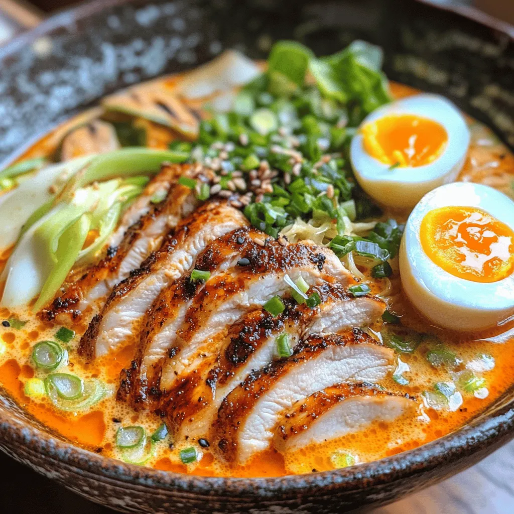 Ramen, a beloved dish originating from Japan, has transcended cultural boundaries to become a global favorite. With its rich history dating back to the late 19th century, ramen has evolved into countless variations, each showcasing unique flavors and ingredients. From traditional miso and shoyu to modern twists, ramen represents the perfect comfort food, offering warmth and satisfaction in every bowl. Among the myriad of ramen recipes, Fiery Chicken Ramen stands out, not just for its bold flavors but also for its innovative combination of spicy and creamy elements that elevate this dish to new culinary heights.