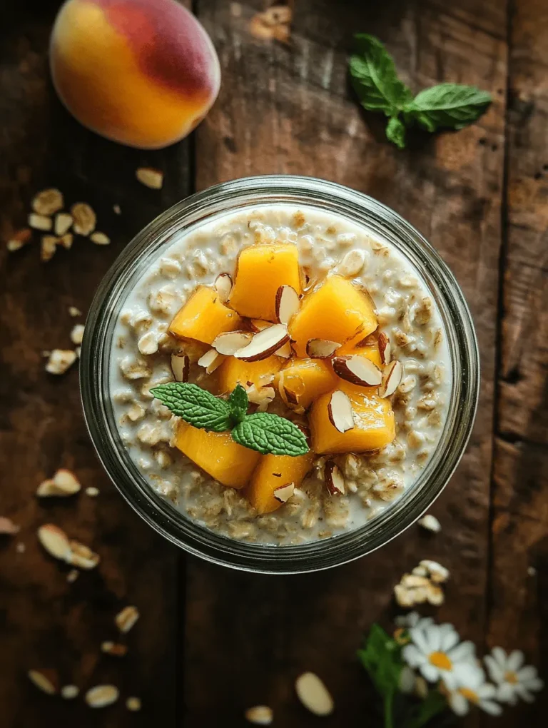 In recent years, overnight oats have surged in popularity as a go-to breakfast option for health-conscious individuals and busy families alike. This no-cook method of preparing oats has transformed the morning routine into a time-efficient, nutritious experience, making it easier than ever to enjoy a wholesome meal. One of the standout variations is the Irresistible Healthy Overnight Oats with Peaches, a delightful combination that marries the creamy texture of oats with the juicy sweetness of ripe peaches.