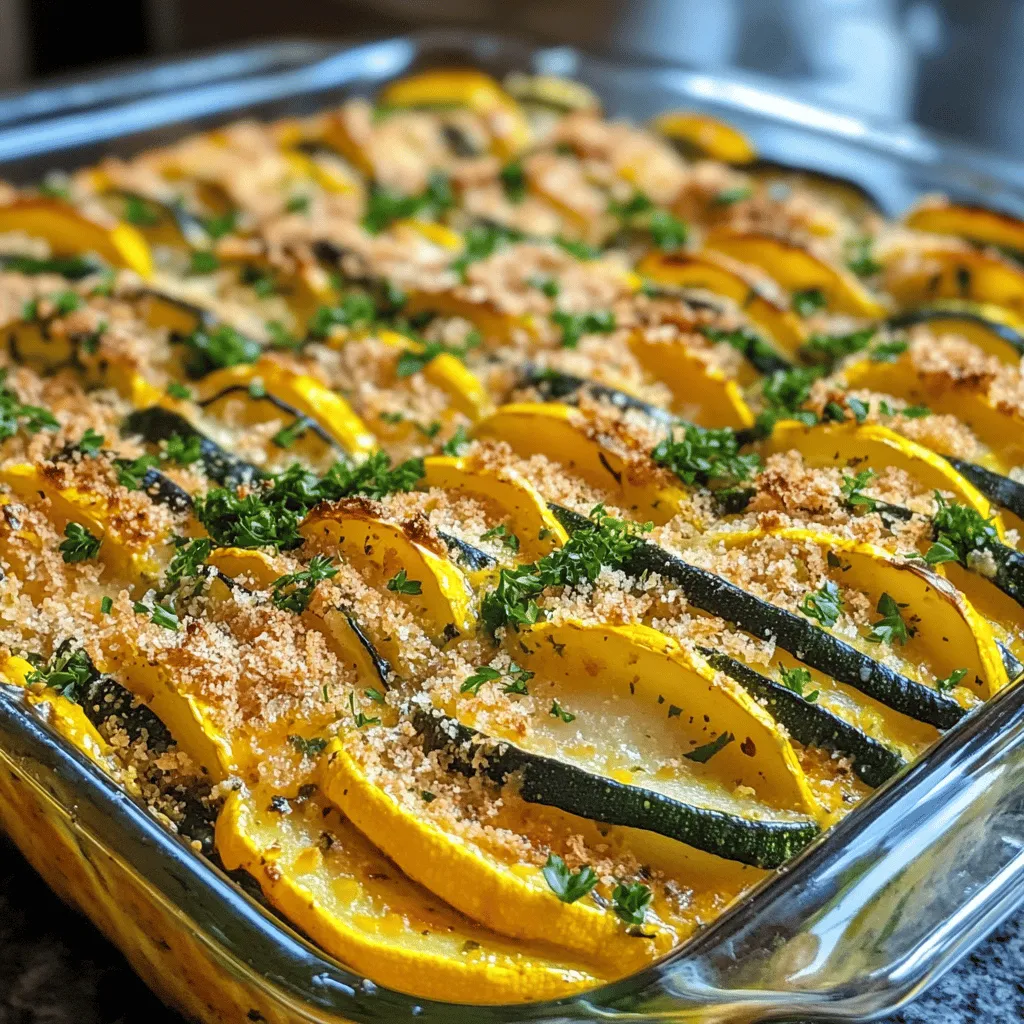 At the heart of the Zucchini and Squash Casserole Delight are the vibrant and versatile vegetables: zucchini and yellow squash. These summer squashes are not only visually appealing but also pack a nutritional punch. Zucchini is low in calories and high in vitamins A and C, along with potassium and antioxidants that support various bodily functions. Yellow squash complements this with its slightly sweet flavor and is rich in fiber, which promotes digestive health.