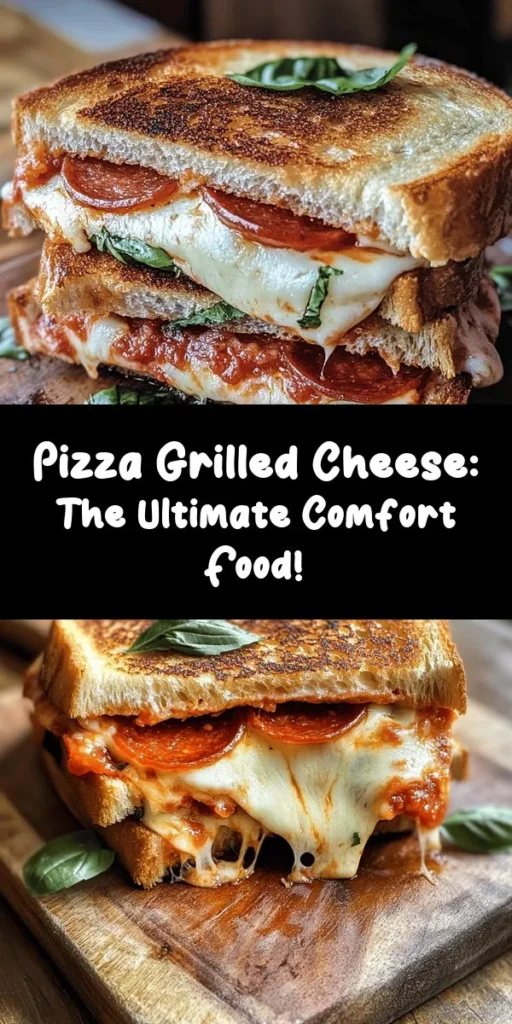 Indulge in the ultimate comfort food with this Pizza Grilled Cheese Delight! Combining the cheesy goodness of mozzarella and pepperoni with the classic grilled cheese, this recipe is a game-changer. With just a few simple ingredients like sourdough bread, marinara sauce, and fresh basil, you can whip up a delicious meal in just 20 minutes. Perfect for lunch or dinner, serve it with extra marinara for dipping and enjoy a slice of pizza heaven!