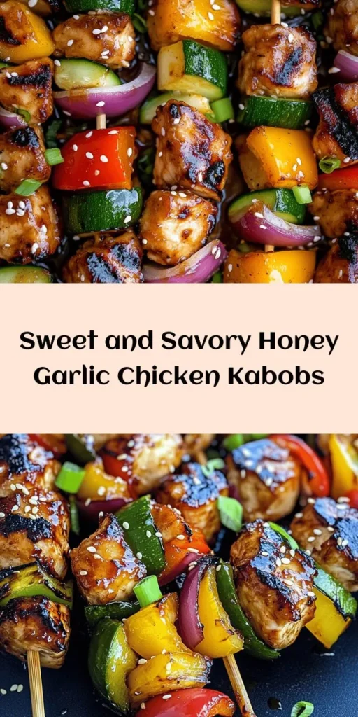 Whip up a batch of these Honey Garlic Asian Chicken Kabobs for a flavorful and fun meal! Made with tender marinated chicken, vibrant bell peppers, onions, and zucchini, these kabobs are grilled to perfection and drizzled with a sweet and savory sauce. Perfect for backyard barbecues or a weeknight dinner, this recipe is easy to follow and comes together in no time. Serve them over rice or with a refreshing salad for a complete dish! 🍯🍗✨