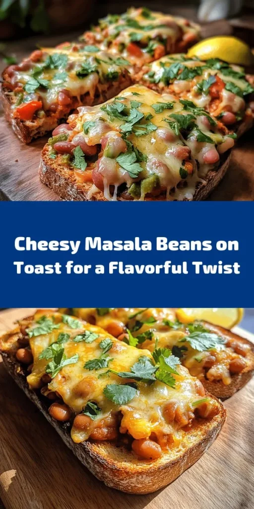 Savor the deliciousness of Cheesy Masala Beans on Toast, a quick and satisfying meal perfect for any time of day! This recipe combines creamy, spiced beans with gooey melted cheese, all served on crunchy bread. With just a handful of ingredients like baked beans, spices, and fresh cilantro, it's easy to whip up in just 25 minutes. Top it off with a squeeze of lemon for a bright finish. Perfect for brunch or a cozy dinner!