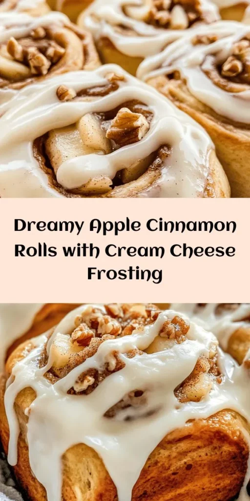Indulge in the delightful flavors of homemade Apple Cinnamon Rolls topped with creamy frosting. This recipe combines tender dough with a sweet apple and cinnamon filling, bringing warmth and comfort to any breakfast or brunch. With just a few basic ingredients and easy steps, you’ll create a batch of 12 irresistible rolls that are perfect for sharing or savoring on your own. Warm them up and enjoy the cozy aroma filling your kitchen!