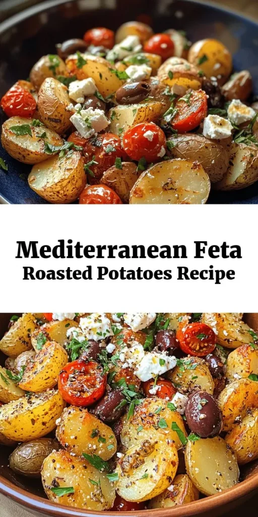 Discover the deliciousness of Greek Feta Roast Potatoes! This easy recipe features baby potatoes roasted to perfection with olive oil, oregano, and garlic, then topped with crumbled feta, sweet cherry tomatoes, and Kalamata olives. Finished with a sprinkle of fresh parsley and a splash of lemon juice, it’s a vibrant side dish that’s sure to impress. Perfect for gatherings or a cozy dinner, these flavorful potatoes are a Mediterranean delight. Enjoy!