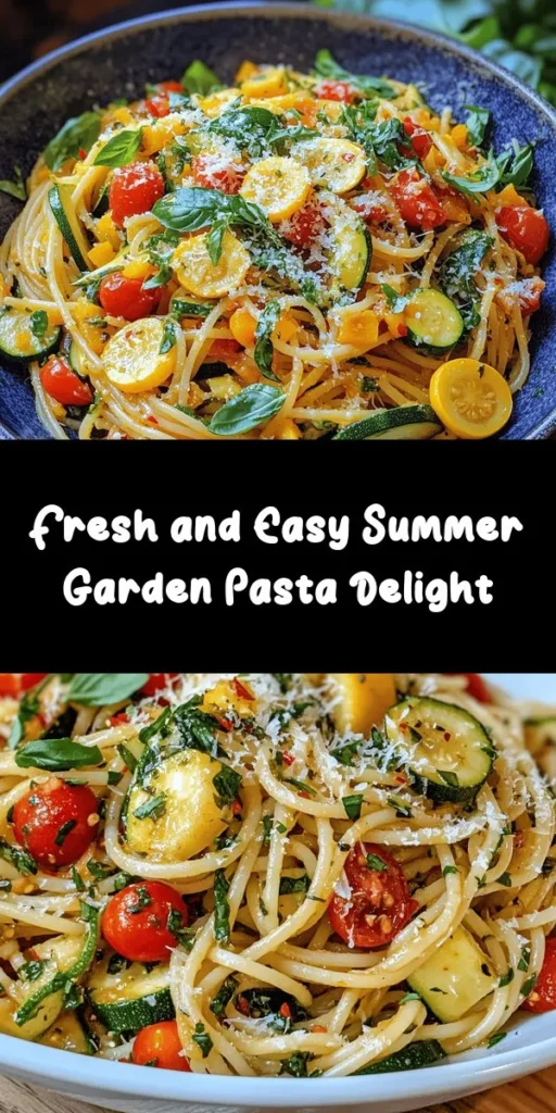 Enjoy the vibrant tastes of summer with this Garden Pasta Extravaganza! This easy recipe features al dente spaghetti or linguine loaded with diced zucchini, summer squash, and red bell pepper, all tossed in a garlic-infused olive oil. Bright cherry tomatoes and fresh basil elevate the flavors, while a touch of lemon juice adds zest. Ready in just 30 minutes, this dish is perfect for a quick weeknight dinner or a casual gathering. Don’t forget the grated Parmesan on top!