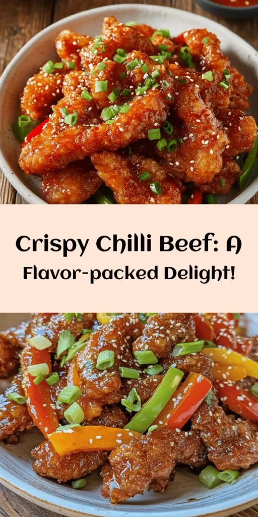 Discover the mouthwatering delight of Crispy Chilli Beef! This easy recipe takes tender flank steak, coats it to crispy perfection, and pairs it with vibrant bell peppers and a flavorful sauce. Perfect for dinner, this dish is not only visually stunning but packed with a spicy kick. Serve it over steamed rice or crispy noodles for a complete meal. Grab your ingredients and get ready to impress your family and friends with this scrumptious treat!
